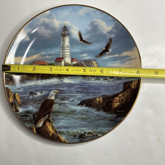 Vigilant Guardian by Rudi Reinhardt Lighthouse Plate 8” - Picture 4 of 5